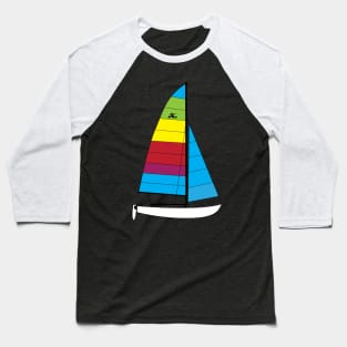 Hobie 16 Catamaran Sailboat Baseball T-Shirt